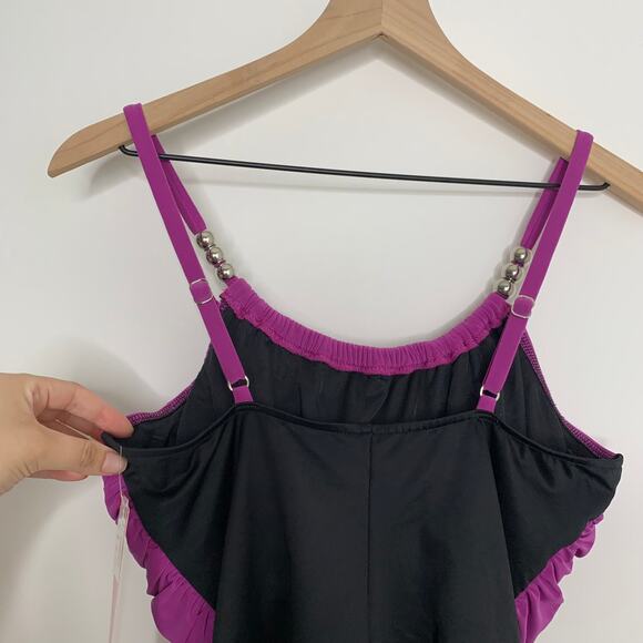 Magic Suit by Miraclesuit Swimsuit One Piece Swimwear Orchid Womens Size 12 New - Picture 8 of 15